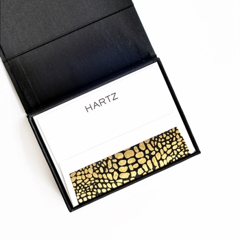 Petite Black Silk Stationery Box - P6