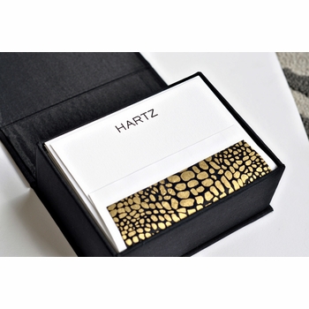 Petite Black Silk Stationery Box - P6