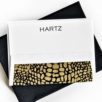 Petite Black Silk Stationery Box - P6
