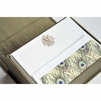 Petite Olive Silk Stationery Box - P5