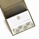 Petite Olive Silk Stationery Box - P5