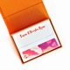 Petite Orange Silk Stationery Box - P10