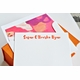 Petite Orange Silk Stationery Box - P10