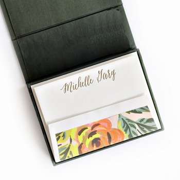 petite pine silk stationery box - p13