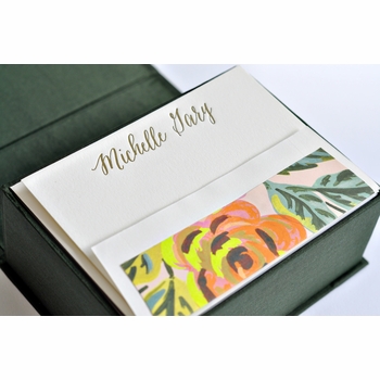 petite pine silk stationery box - p13