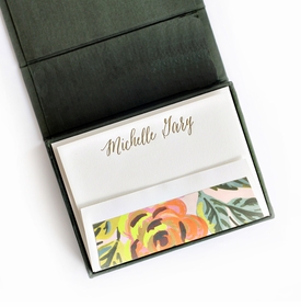 Petite Pine Silk Stationery Box - P13
