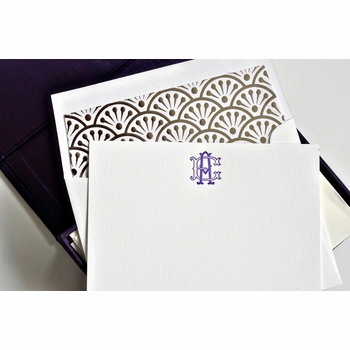 petite purple silk stationery box - p8