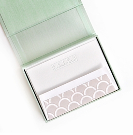 Petite Seafoam Silk Stationery Box - P14