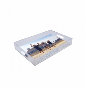 Photo Lucite Tray with Text