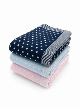 pin dot baby blanket