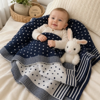 pin dot baby blanket