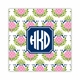 pineapple repeat pink square paper coaster<br>set of 50
