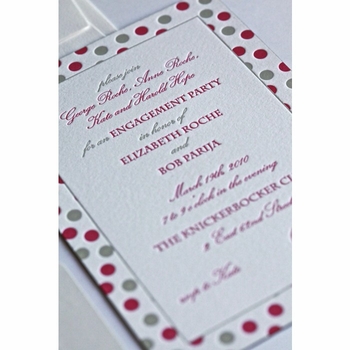 Pink and Gray Invitation Card