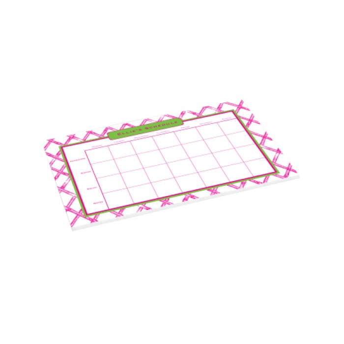 pink bamboo schedule pad