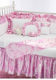 Pink Blossom Crib Bedding