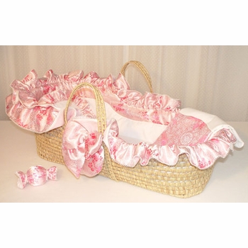 pink blossom moses basket <br>  Please contact us for pricing