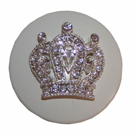 Pink Crystal Crown Knob