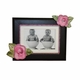 Pink Roses with Bling Dark Picture Frame