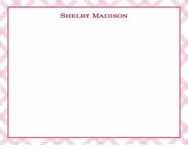 Pink Tartan Children's Stationery