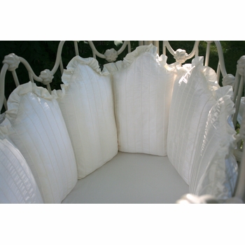 Pintuck Scalloped Cradle Linens (Contact Us for Pricing)
