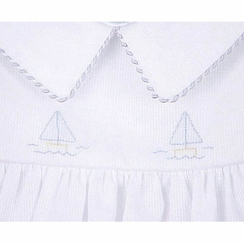 pique bubble with sailboat embroidery