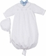 Auraluz Pique Gown and Bonnet with Teddy Bear Embroidery