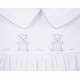 Auraluz Pique Gown and Bonnet with Teddy Bear Embroidery