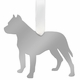 Pitbull Christmas Ornament - Gold