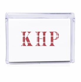 Plaid Monogram Note Box10