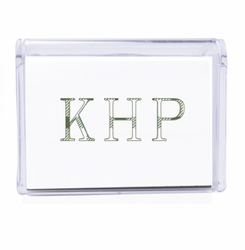 Plaid Monogram Note Box13