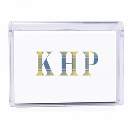 Plaid Monogram Note Box3