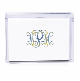 Plaid Monogram Note Box4