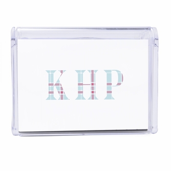 Plaid Monogram Note Box6