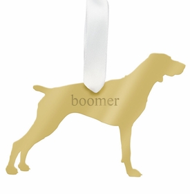 Pointer Christmas Ornament - Gold