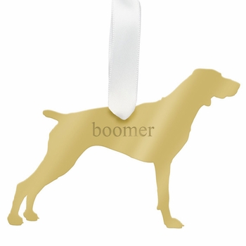 Pointer Christmas Ornament - Gold