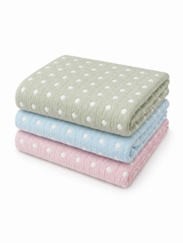 woven polka dot baby blanket