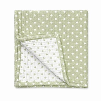 woven polka dot baby blanket