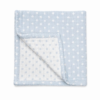 woven polka dot baby blanket