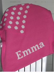 Polka Dot Name Blanket