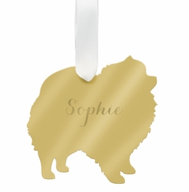 Pomeranian Christmas Ornament - Gold
