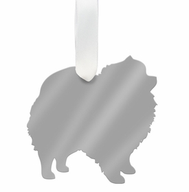 Pomeranian Christmas Ornament - Silver