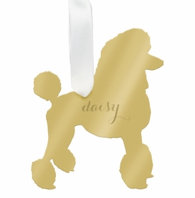 Poodle Christmas Ornament - Gold