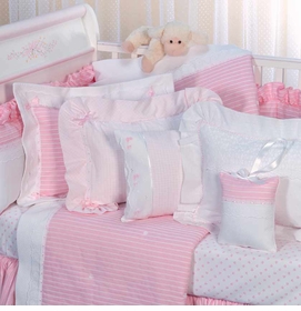 precious pink crib bedding by blauen