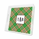 preppy plaid lucite tray - square