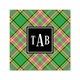 preppy plaid square paper coaster<br>set of 50