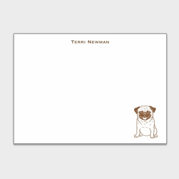 Pug Personalized Kids Stationery