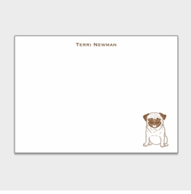 Pug Personalized Kids Stationery