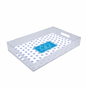 purple dots lucite tray