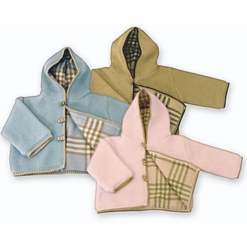 quilted cotton hoodie with plaid lining