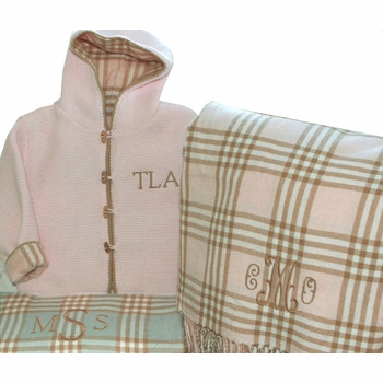 quilted cotton hoodie with plaid lining